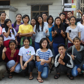 Etudiants Yangon Birmanie