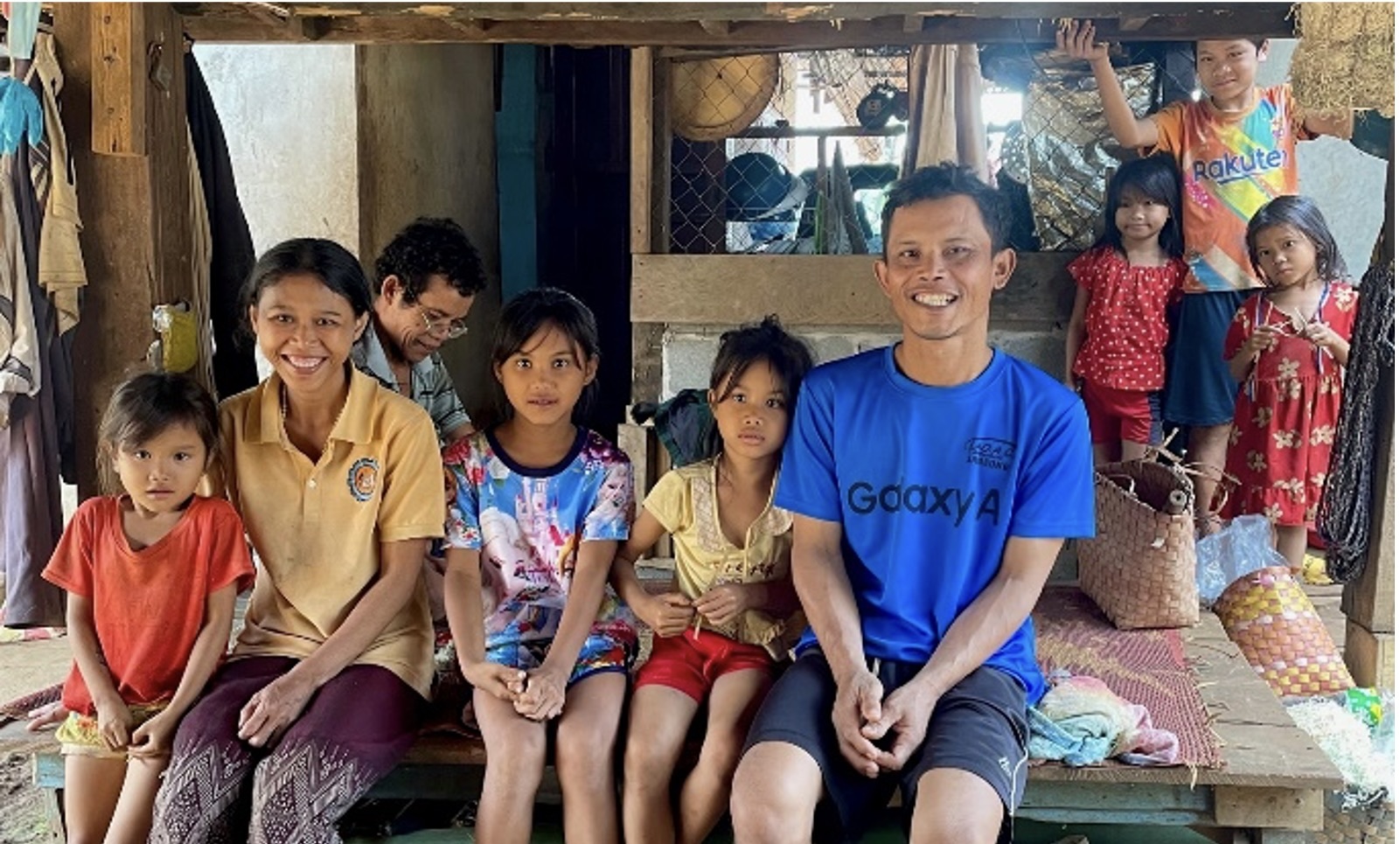 La famille d'un enfant parrainé au Laos