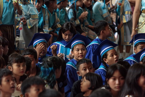 Les enfants de l'école birmane de Soeur Lakana